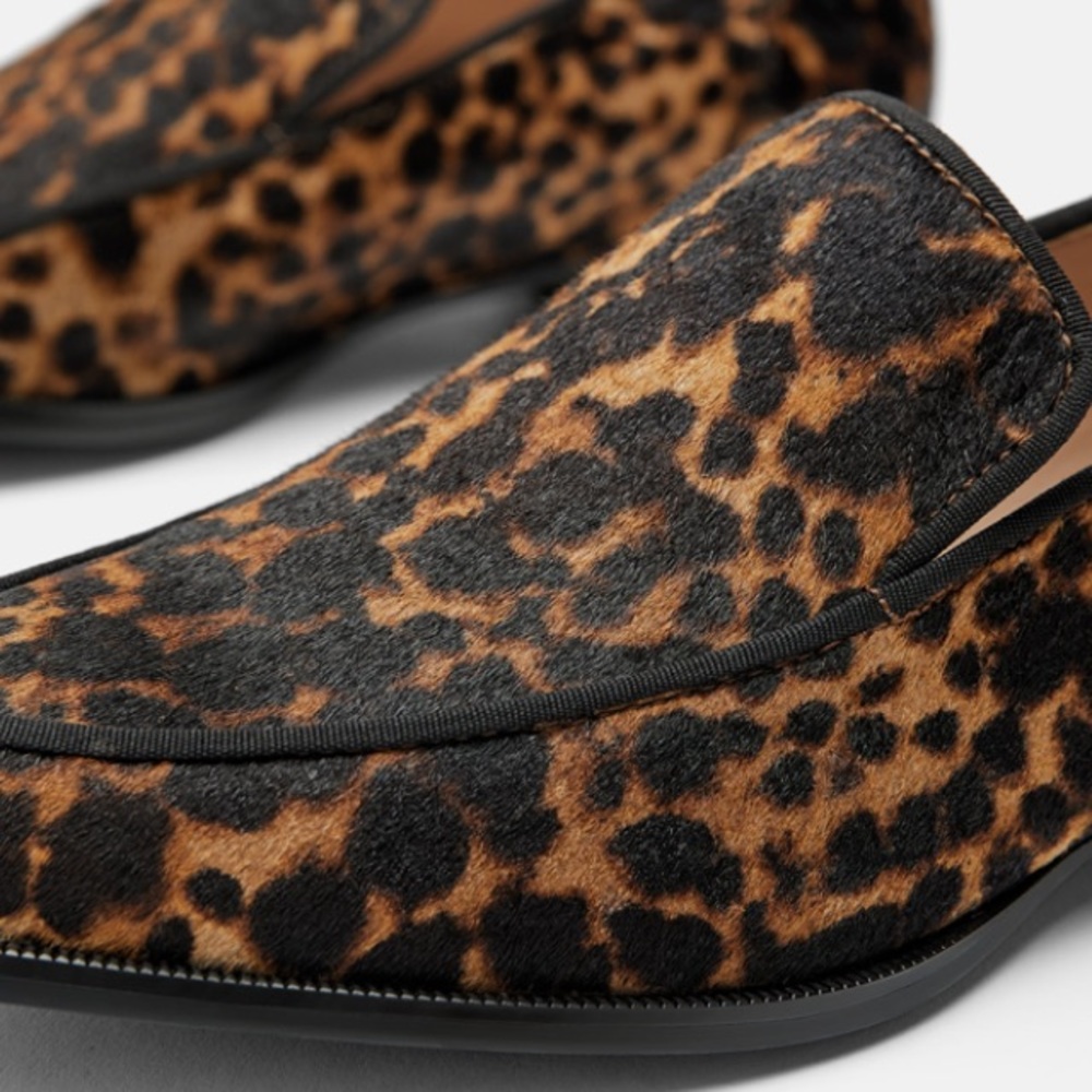 Zara leopard print leather loafers - Picture 4 of 5